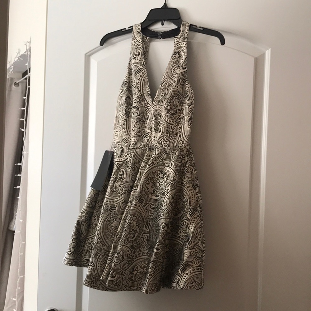 Bebe black and white dress